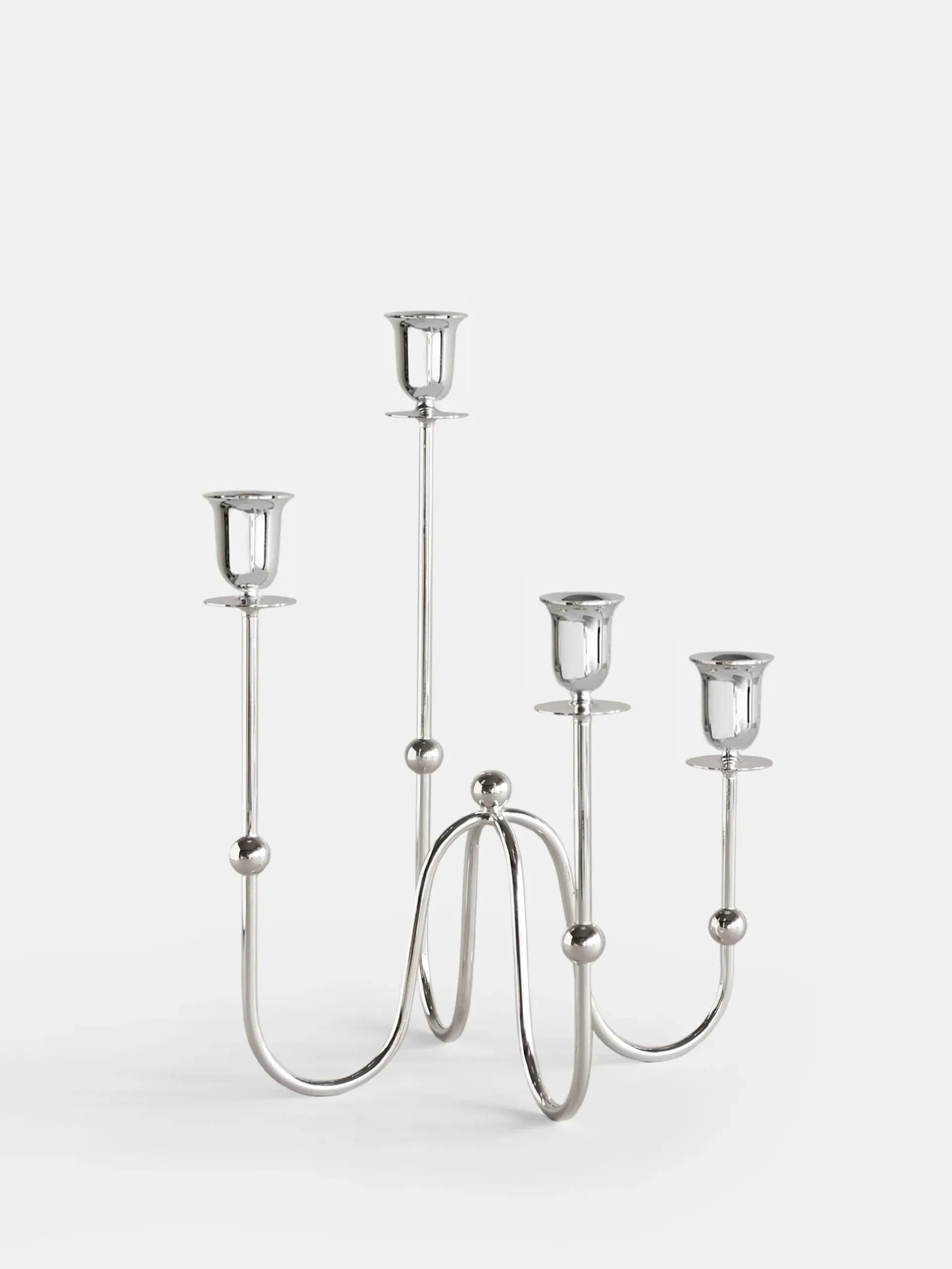 Totem Crown Candle Holder – Silver