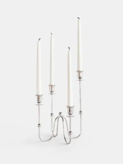 Totem Crown Candle Holder – Silver