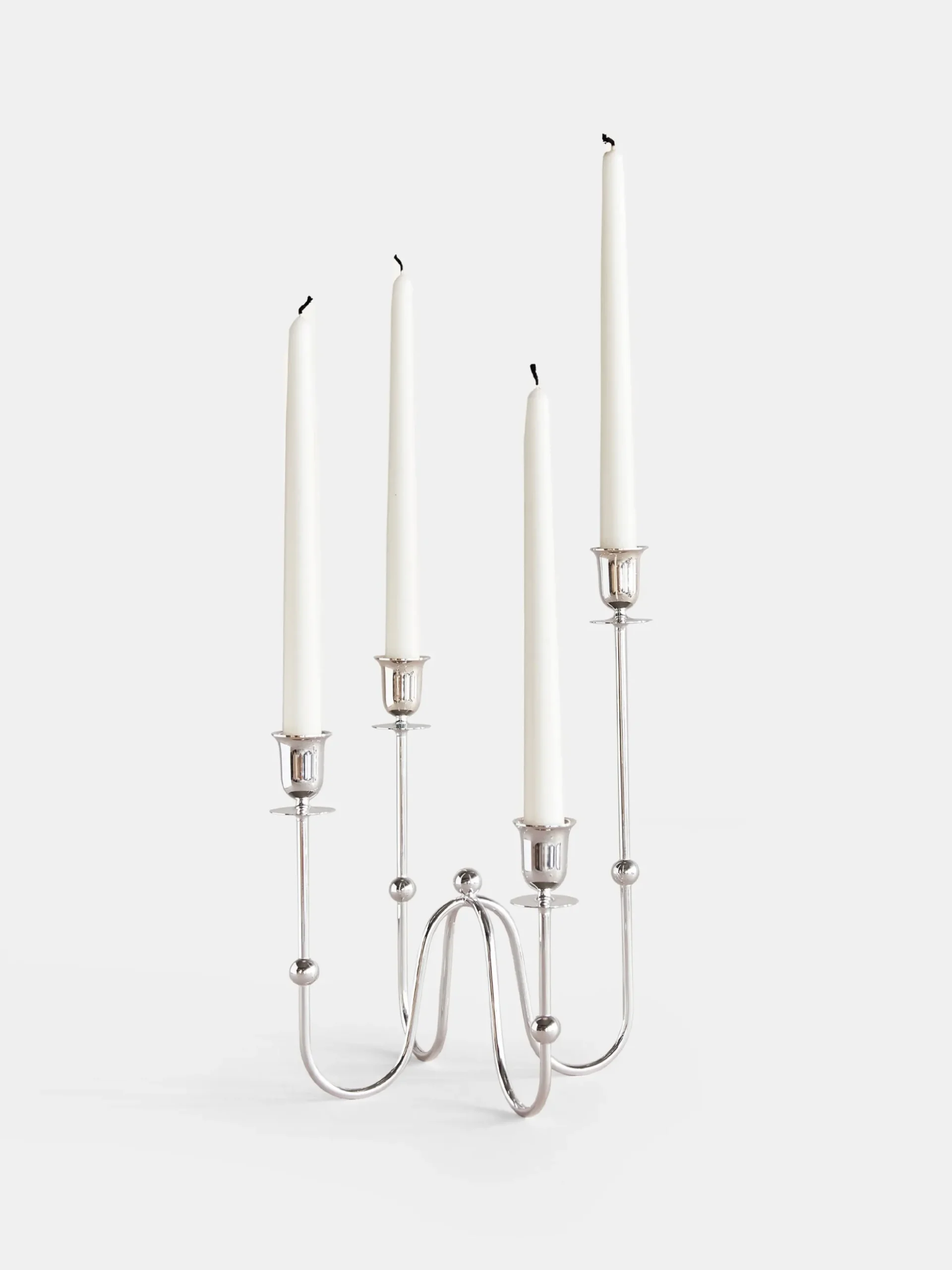Totem Crown Candle Holder – Silver