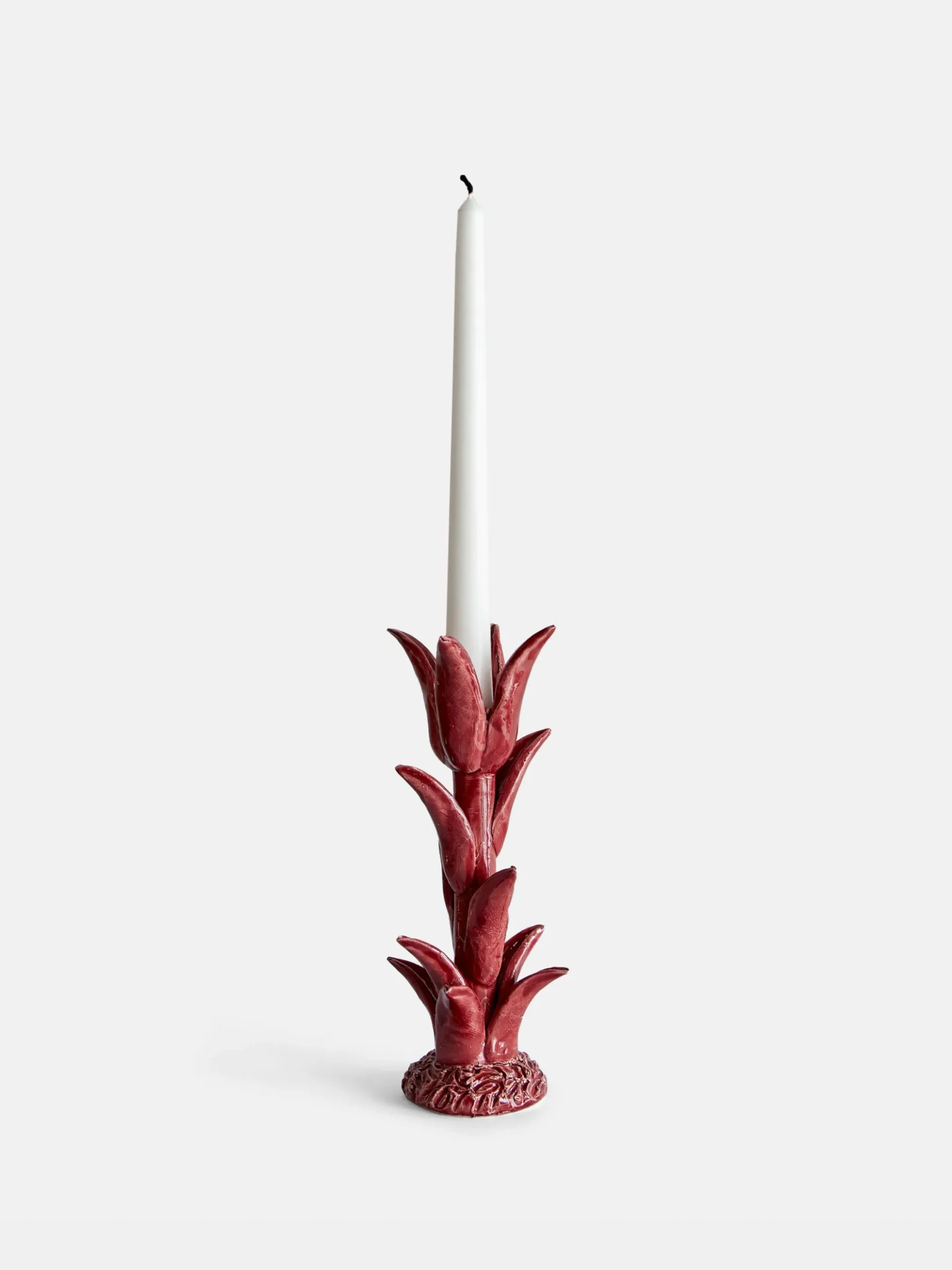 Tulipe Candle Holder - Cherry Red