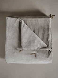 Velvet Sofacover – Light Grey
