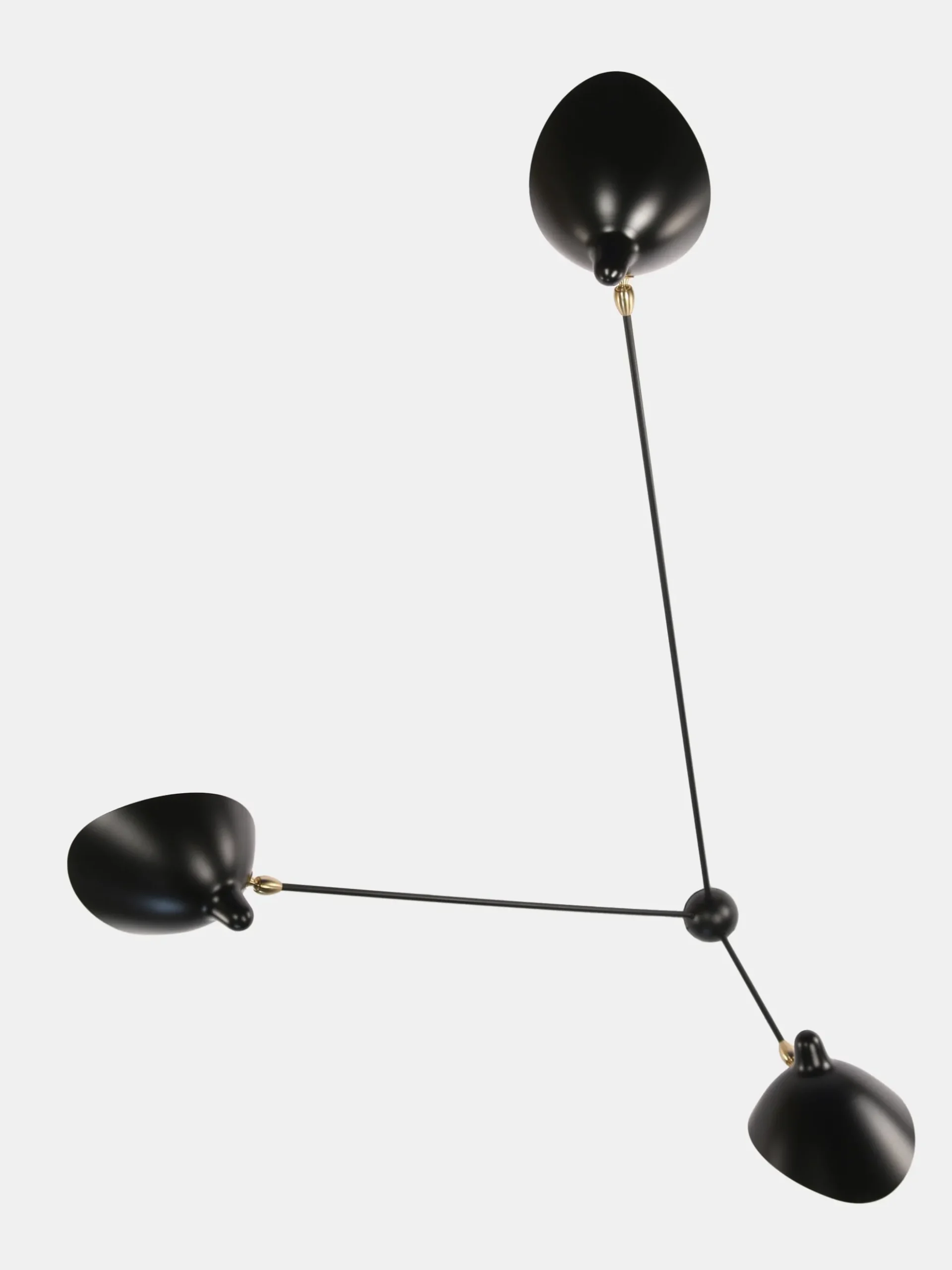 Wall Lamp Three Rotating Straight Arms