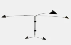 Wall Lamp with Five Rotating Straight Arms