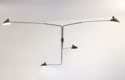 Wall Lamp with Four Rotating Straight Arms