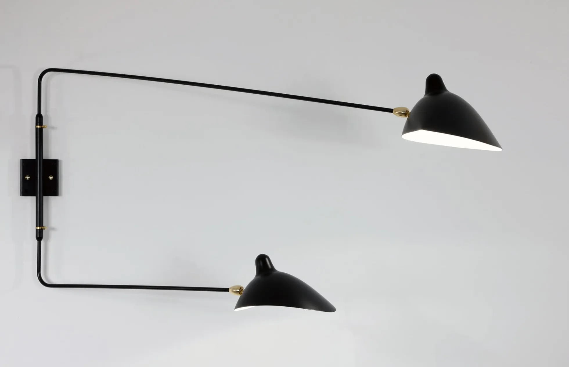 Wall Lamp with Two Rotating Straight Arms