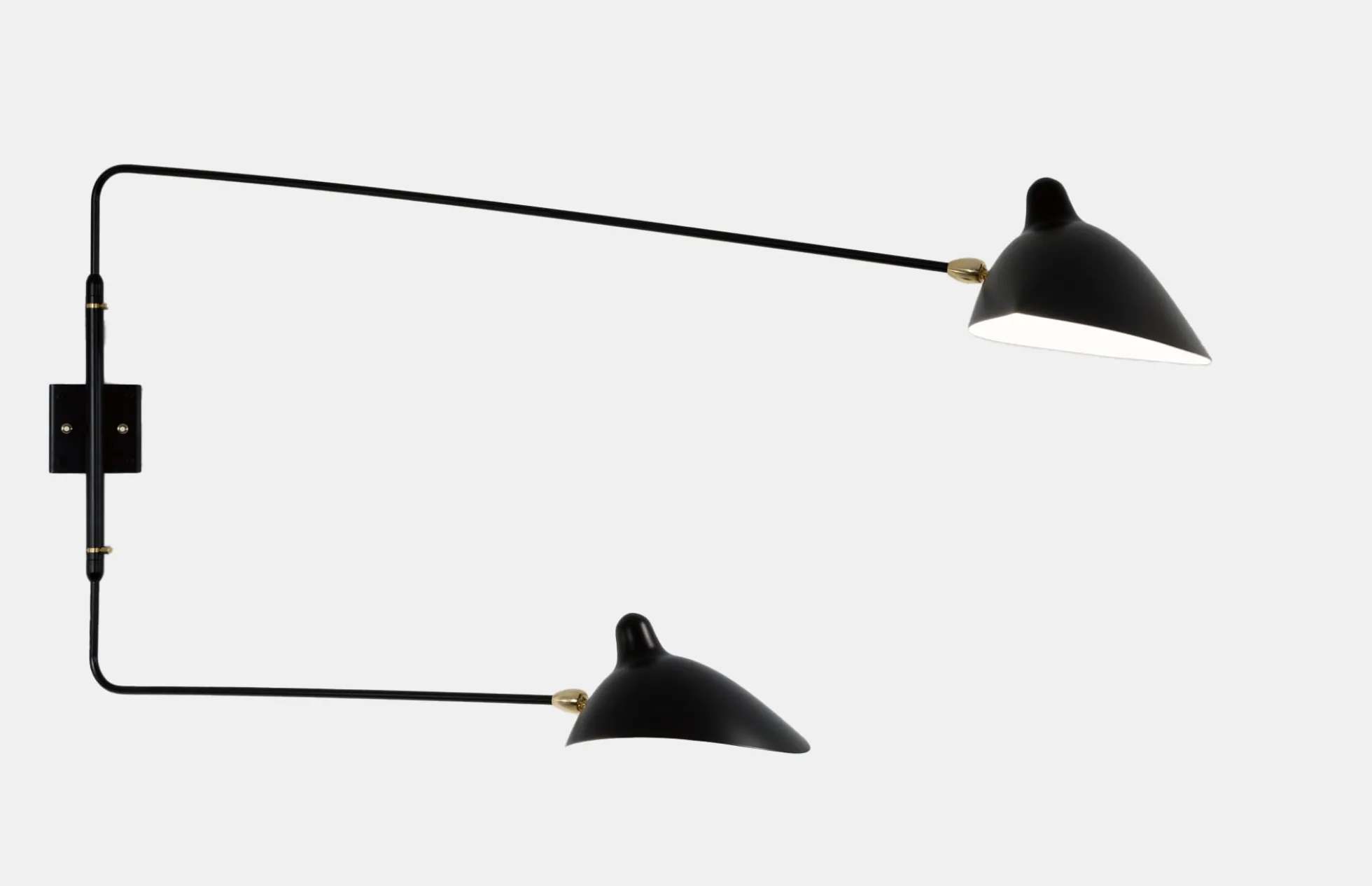Wall Lamp with Two Rotating Straight Arms