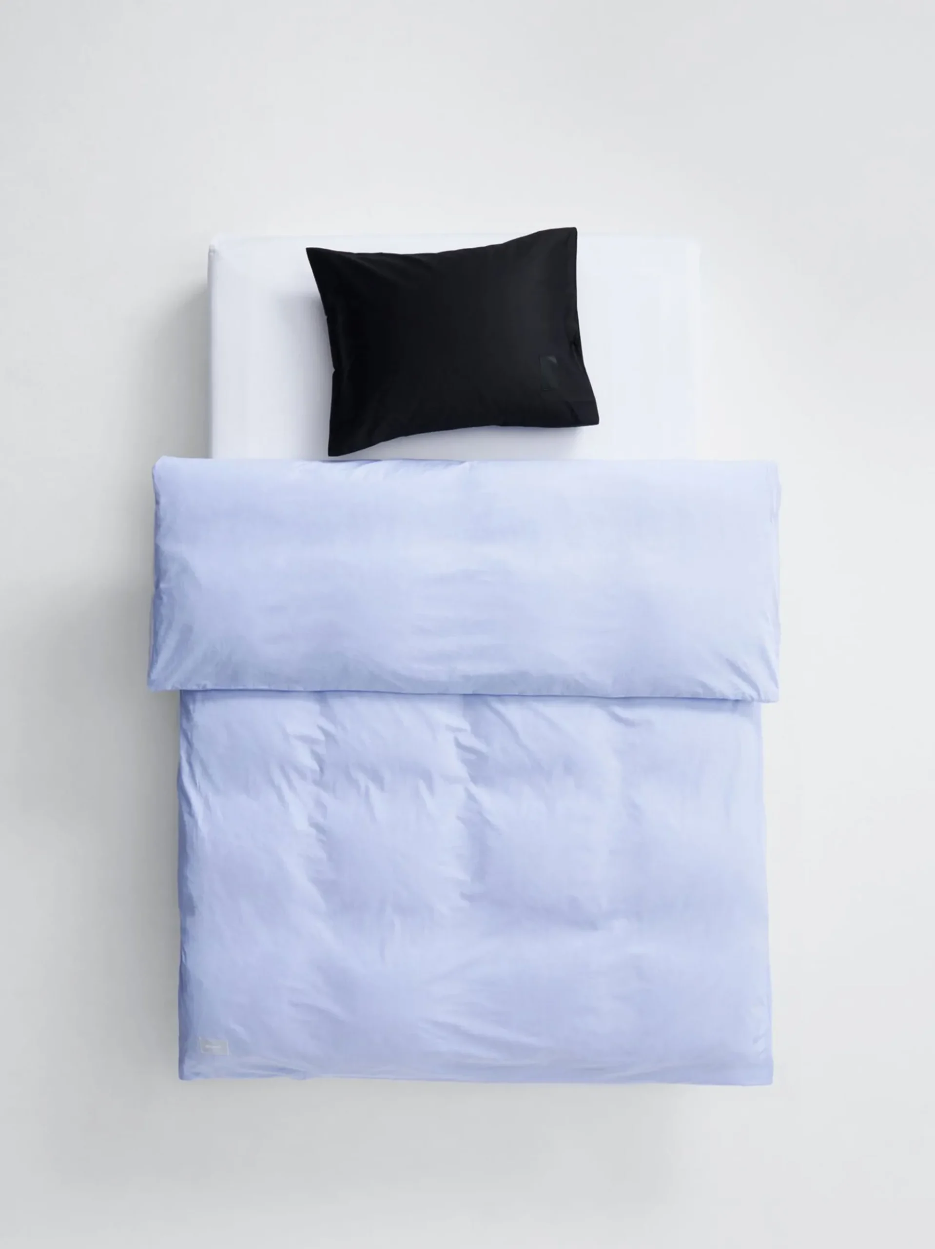 Wall Street Duvet Cover Poplin - Light Blue Mini Stripes