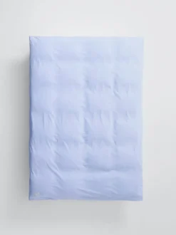 Wall Street Duvet Cover Poplin - Light Blue Mini Stripes