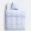 Wall Street Duvet Cover Poplin - Light Blue Stripes
