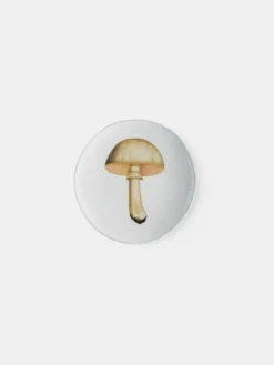 White Chamignon Comestible Dinner Plate