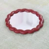 Zigzag Mirror - Burgundy