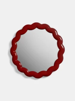 Zigzag Mirror - Burgundy
